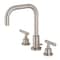 Kingston Brass FSC8938CML Manhattan Widespread Bathroom Faucet W/ Brass Pop-Up, Nickel FSC8938CML - alternate 1